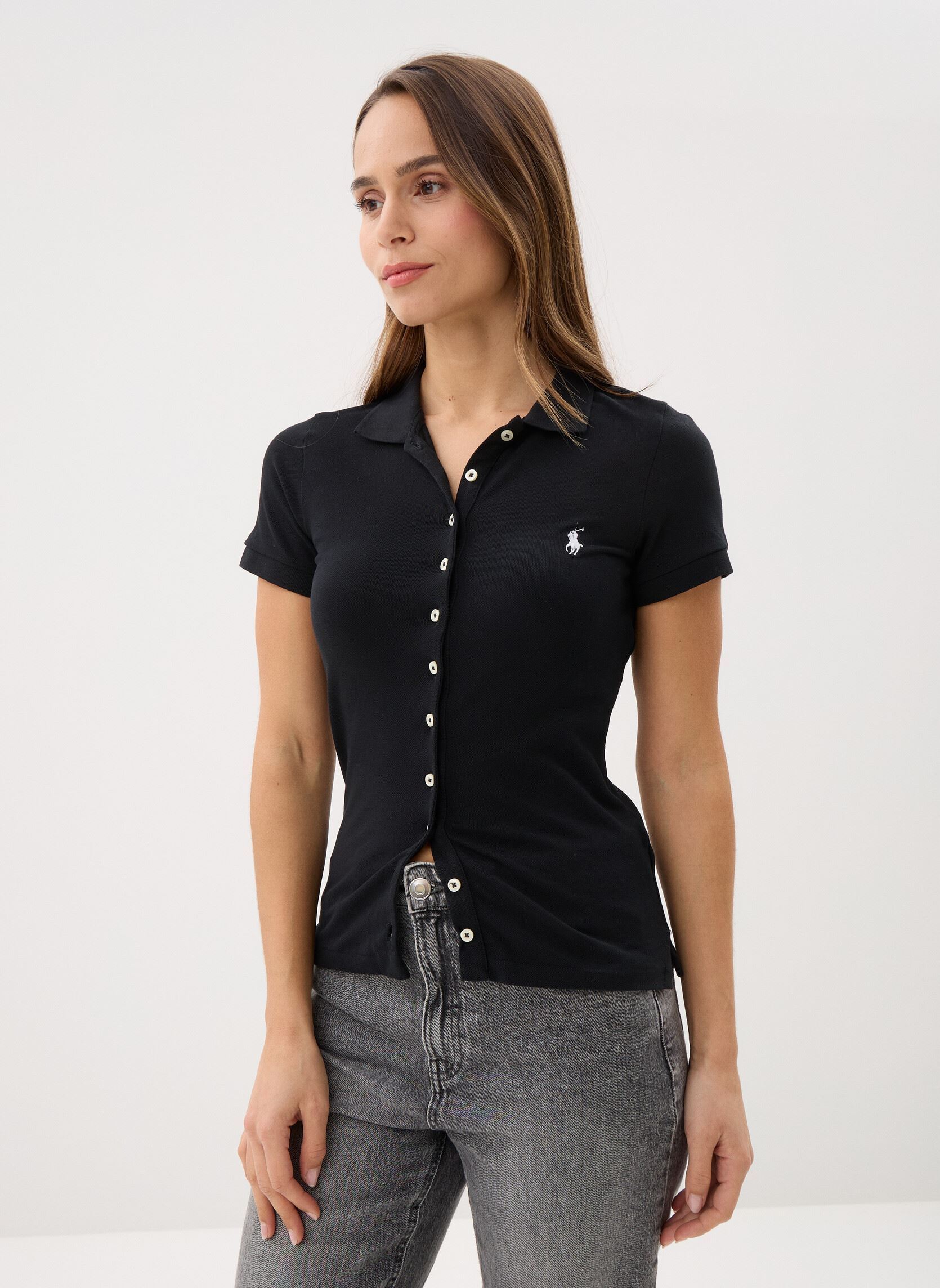Polo Ralph Lauren Poloshirts Polo con bottoni donna nero