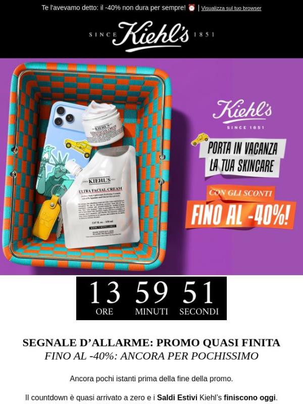 Allarme rosso: finiscono i Saldi Kiehl's 🚨