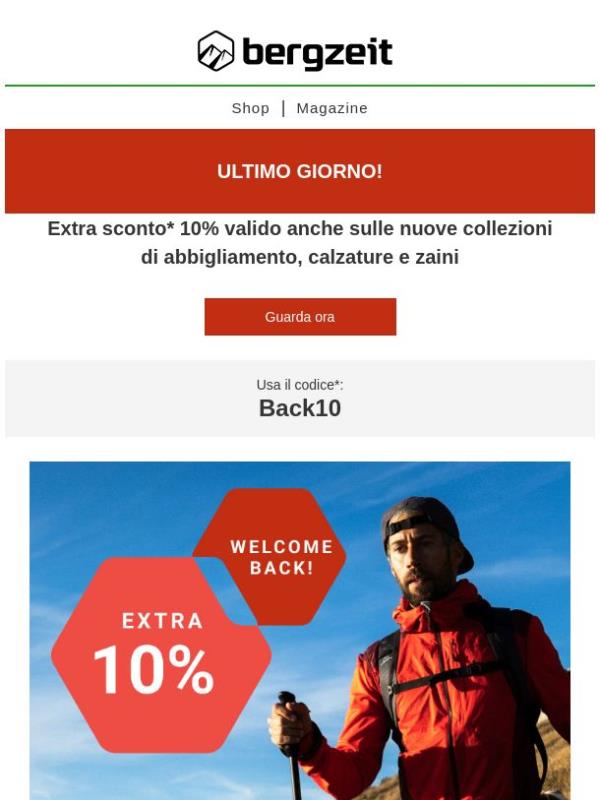 Ultimo giorno extra 10%