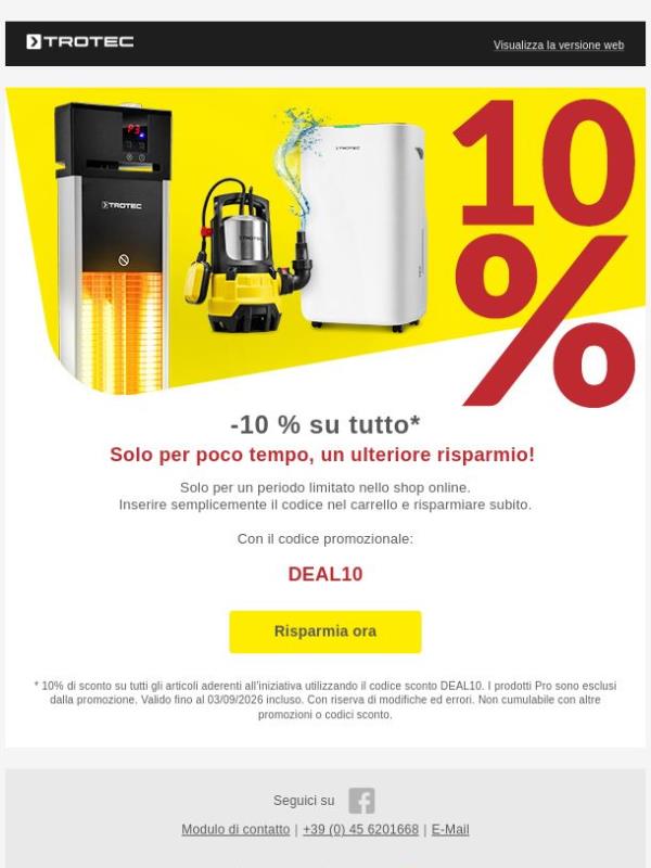 💥 -10 % su tutto*
