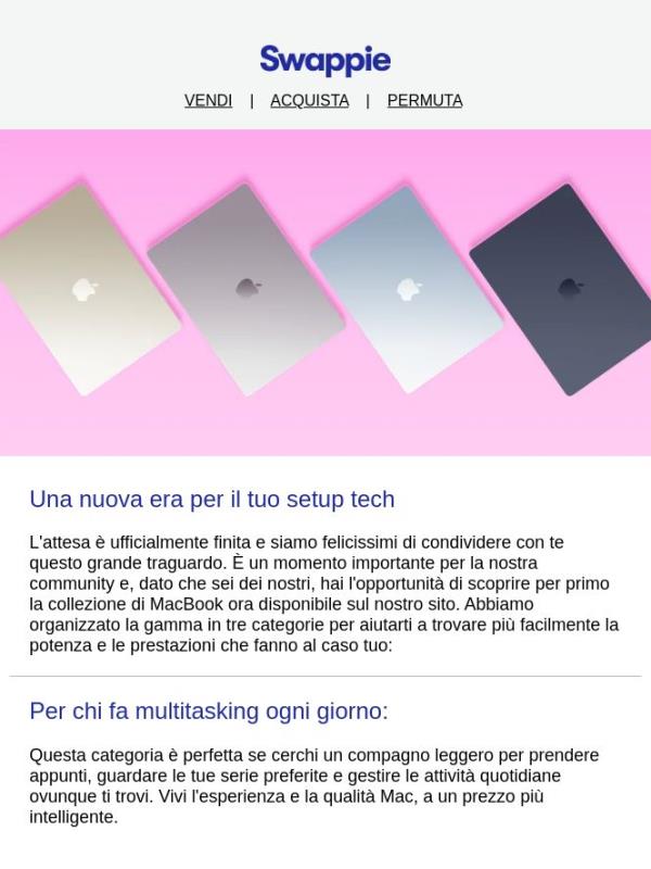 I MacBook Swappie sono arrivati: gestisci i tuoi progetti più impegnativi
