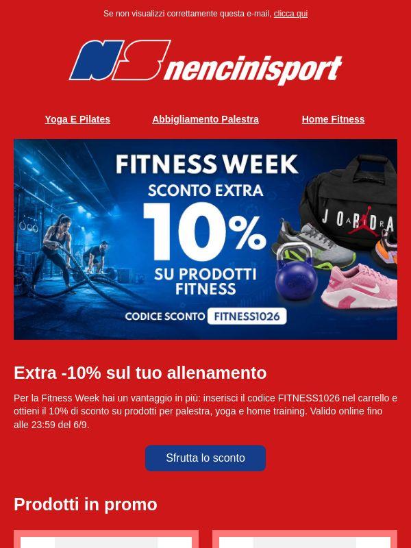 Fitness Week: extra -10% online 💥