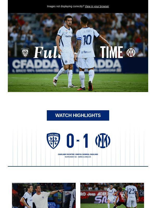 Match review, Cagliari-Inter 0-1 | Implacabile Çalhanoğlu