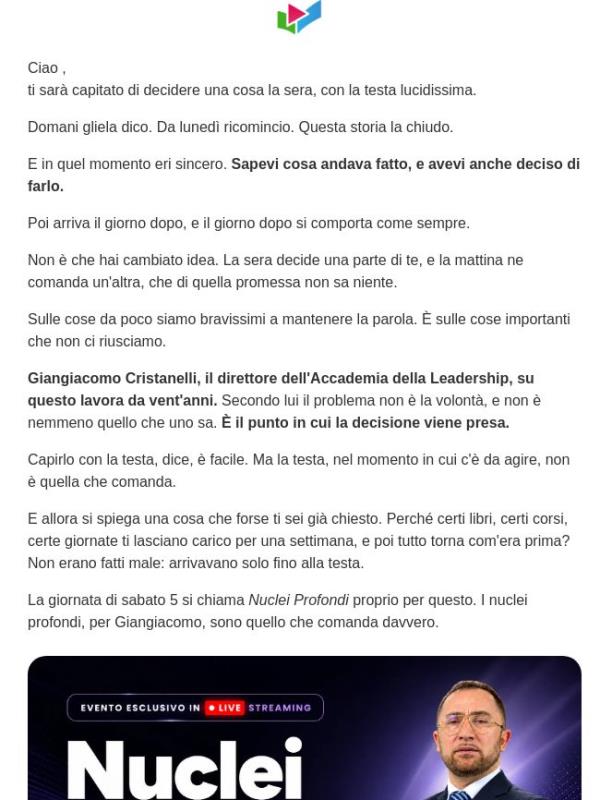 Le decisioni che non rispetti