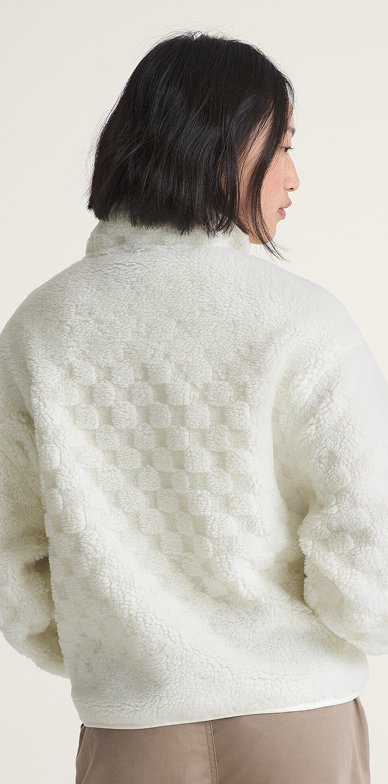 Marshmallow White Queens High Pile Jacket
