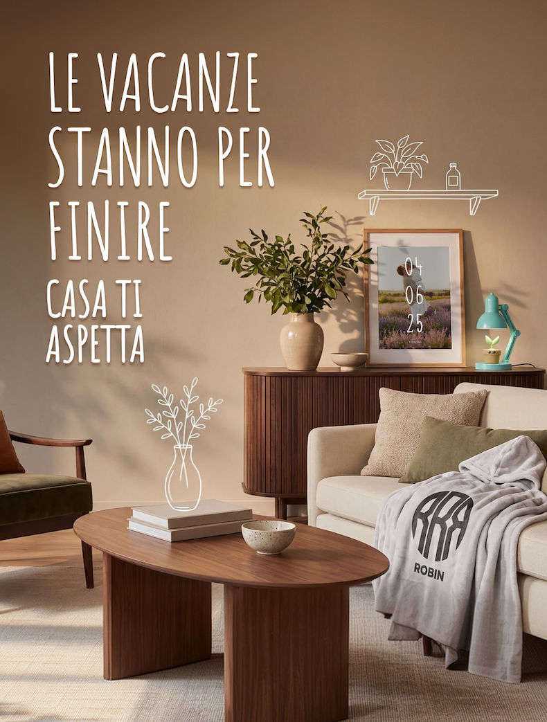 Salotto accogliente con prodotti casa Troppotogo
