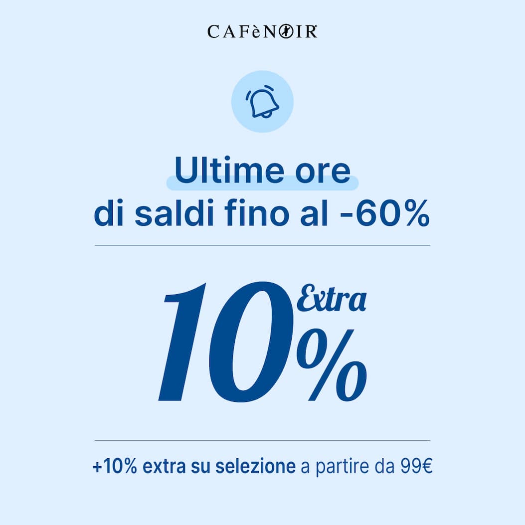 saldi fino al 60% + extra 10%