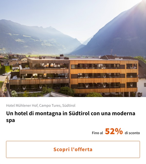 Un hotel di montagna in Südtirol con una moderna spa