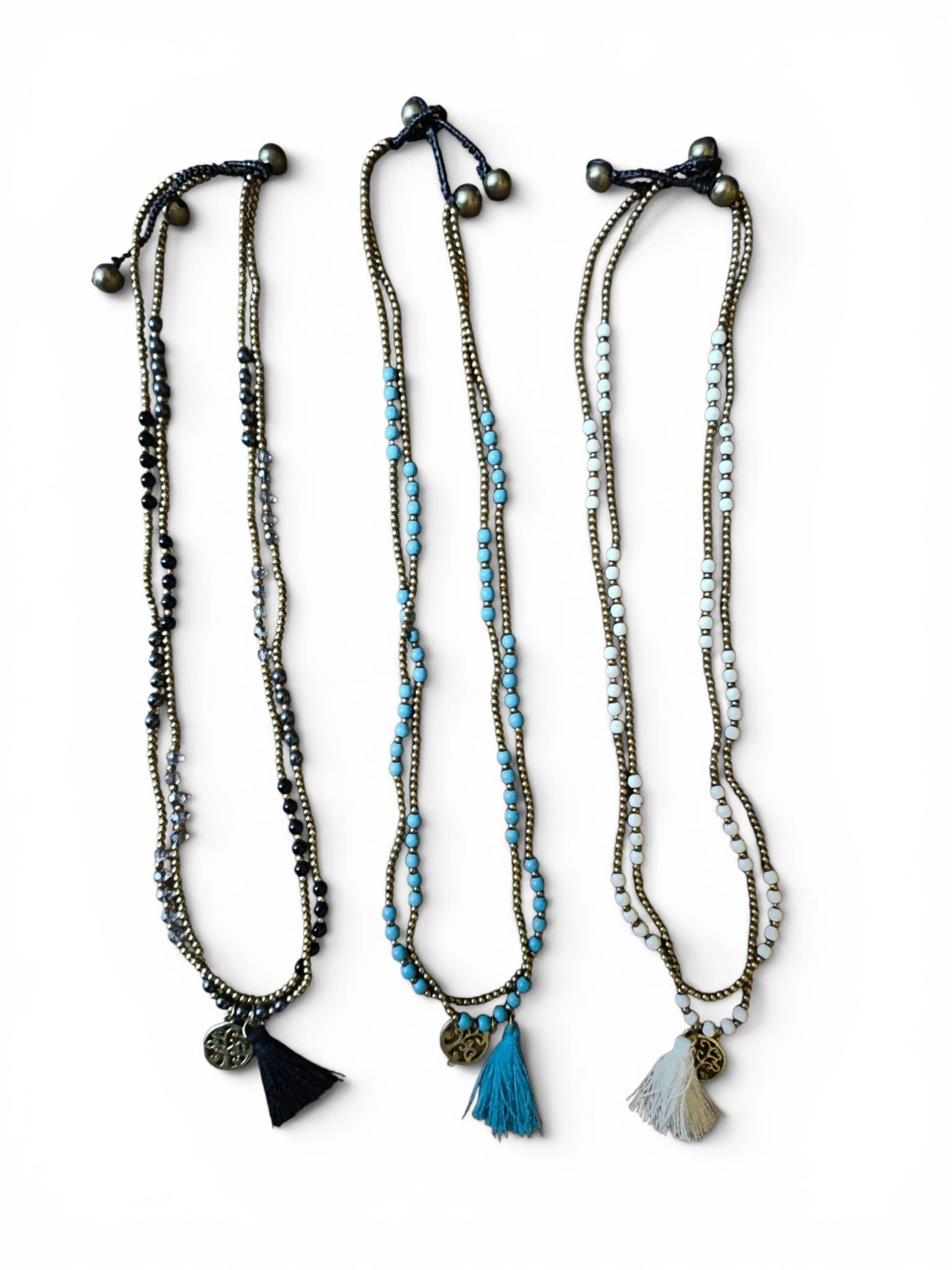 Collana Doppio Filo con Nappa e Pendente
