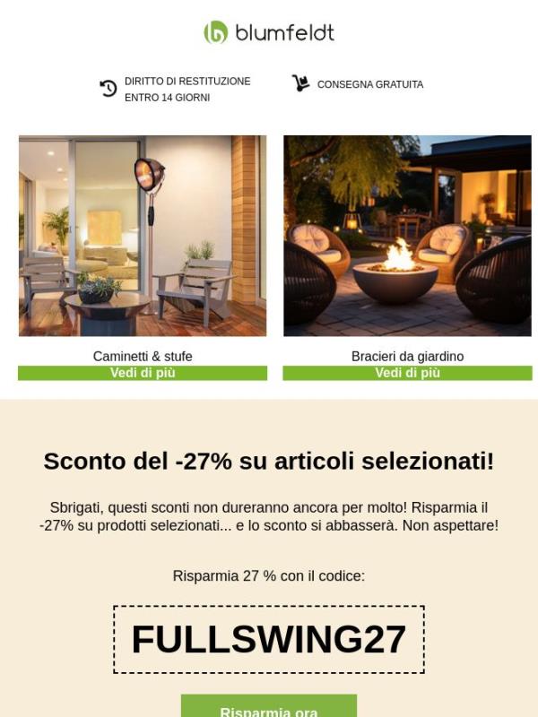 Puoi  ancora risparmiare il -27% su prodotti selezionati. Approfittane!