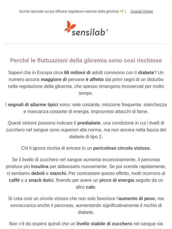 Limita gli sbalzi glicemici📈