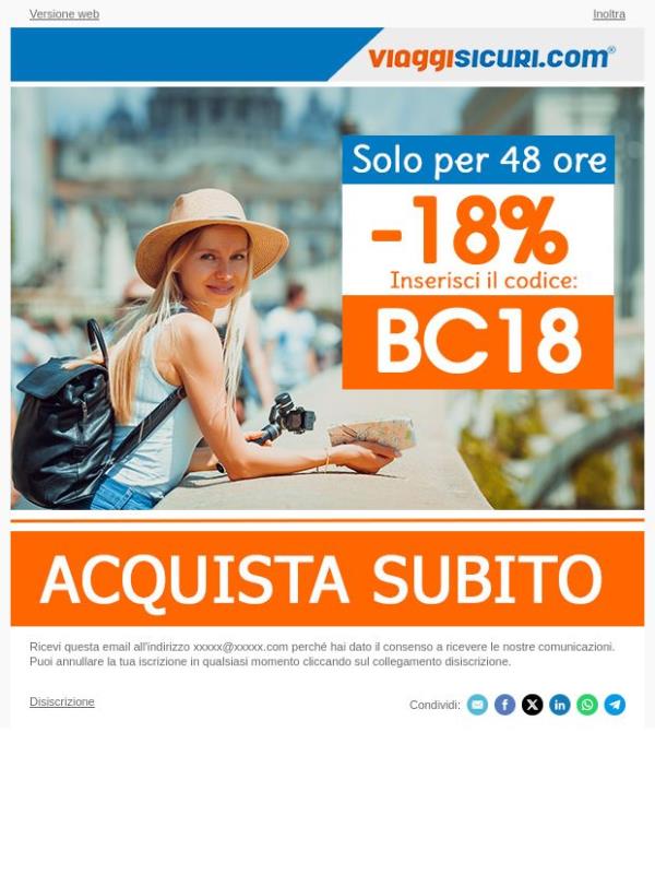 - 18% su tutte le nostre polizze!