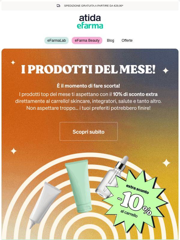 😍 Scopri i prodotti di Settembre con il 10% di Extra Sconto!