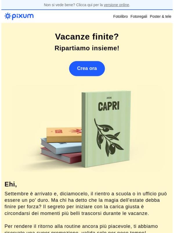 L'estate è finita? Riparti con Pixum 💙