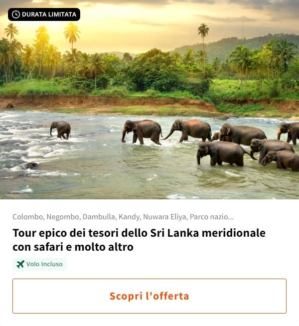 Tour epico dei tesori dello Sri Lanka meridionale con safari e molto altro