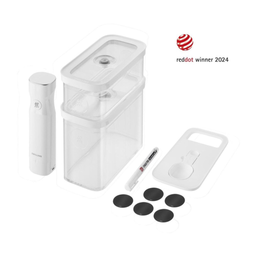 Fresh & Save Cube Set Contenitori Sottovuoto Con Pompetta Senza Fili In Plastica - Set 5 Pz