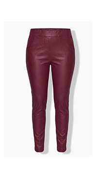 Pantaloni bengalino effetto pelle con cintura comoda