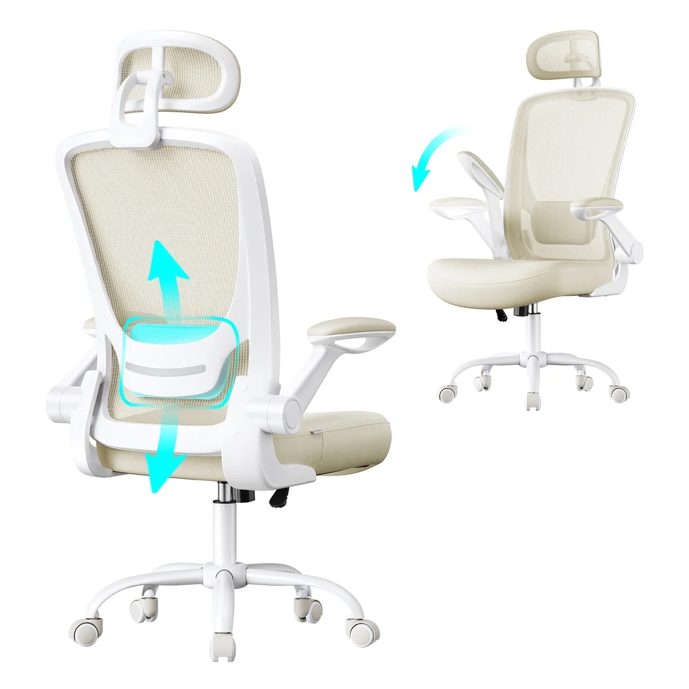 Image of Sedia da Ufficio di Rete con Braccioli Pieghevoli