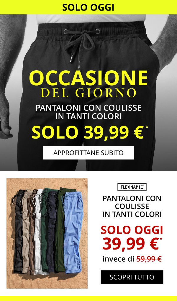 Occasione de giorno: Pantaloni con coulisse solo 39,99 €