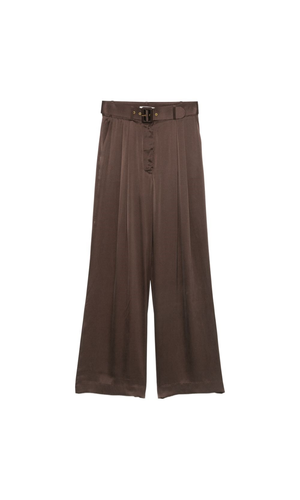 Silk tuck trousers