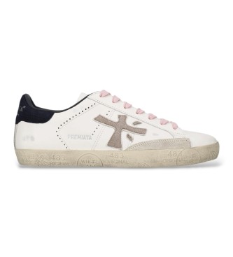 Sneakers in Pelle Stevend bianco