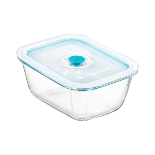 18x14 cm - Frigoverre Smart Contenitore Per Alimenti Rettangolare Con Valvola Salva Freschezza In Vetro