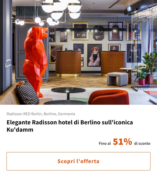 Elegante Radisson hotel di Berlino sull'iconica Ku'damm