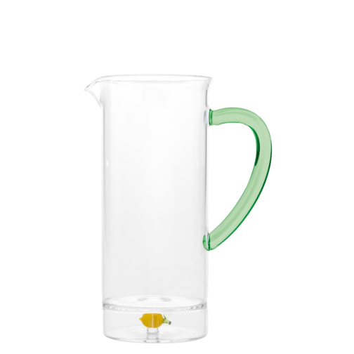 75 cl - Teca Frutta Caraffa Fatta a Mano In Vetro Borosilicato - Limone