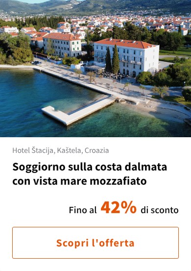 Soggiorno sulla costa dalmata con vista mare mozzafiato