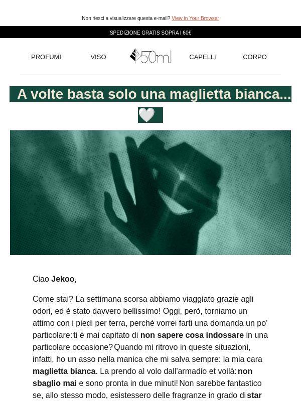 Jekoo, sai cosa sono le white t-shirt fragrances?🤍