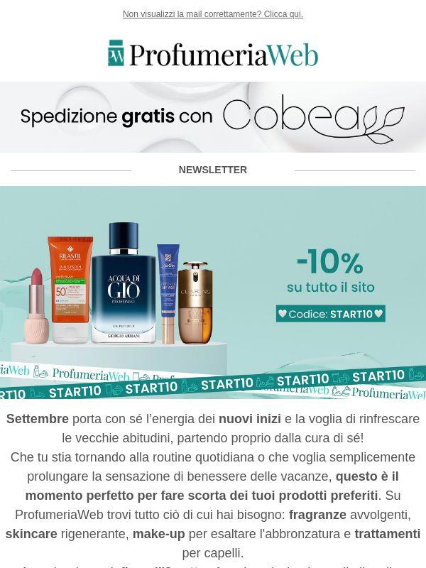 ✨ -10% su tutto il sito!