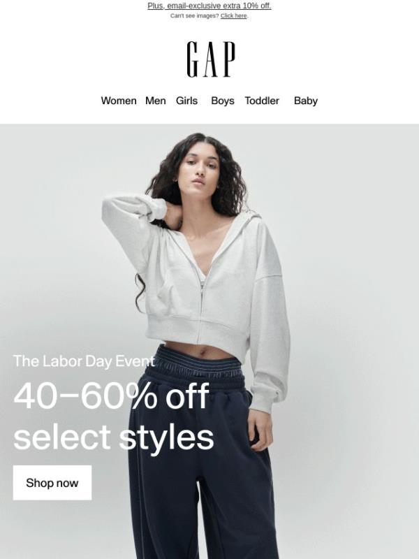 Announcing our Labor Day Event: 40–60% off