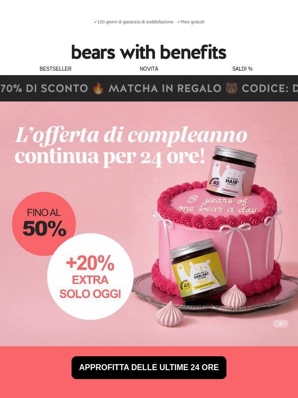 Ultime 24 ore per gli sconti migliori! 🎂