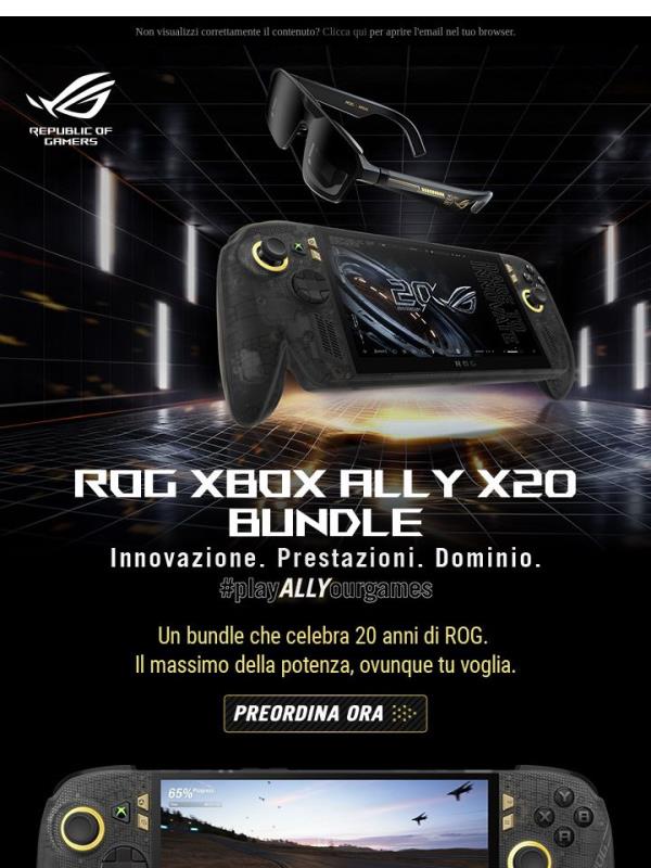ROG XBOX Ally X20 Bundle disponibile al preorder 🔥