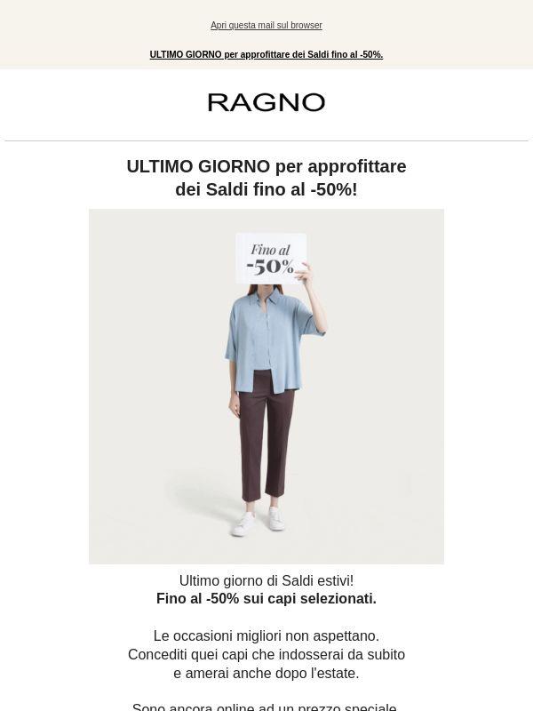 Saldi⏰: ultime 24 ore!