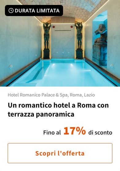 Un romantico hotel a Roma con terrazza panoramica