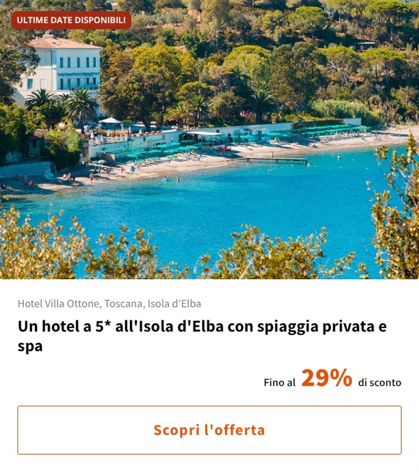 Un hotel a 5* all'Isola d'Elba con spiaggia privata e spa