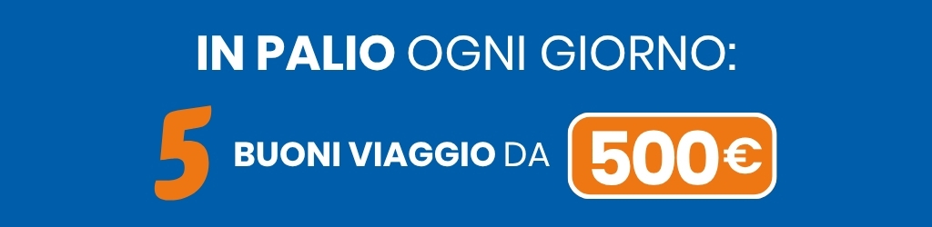 Five €500 travel vouchers up for grabs every day – promotional banner
