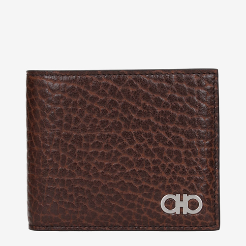 Salvatore Ferragamo Wallets Men Leather Brown/Dark Brown