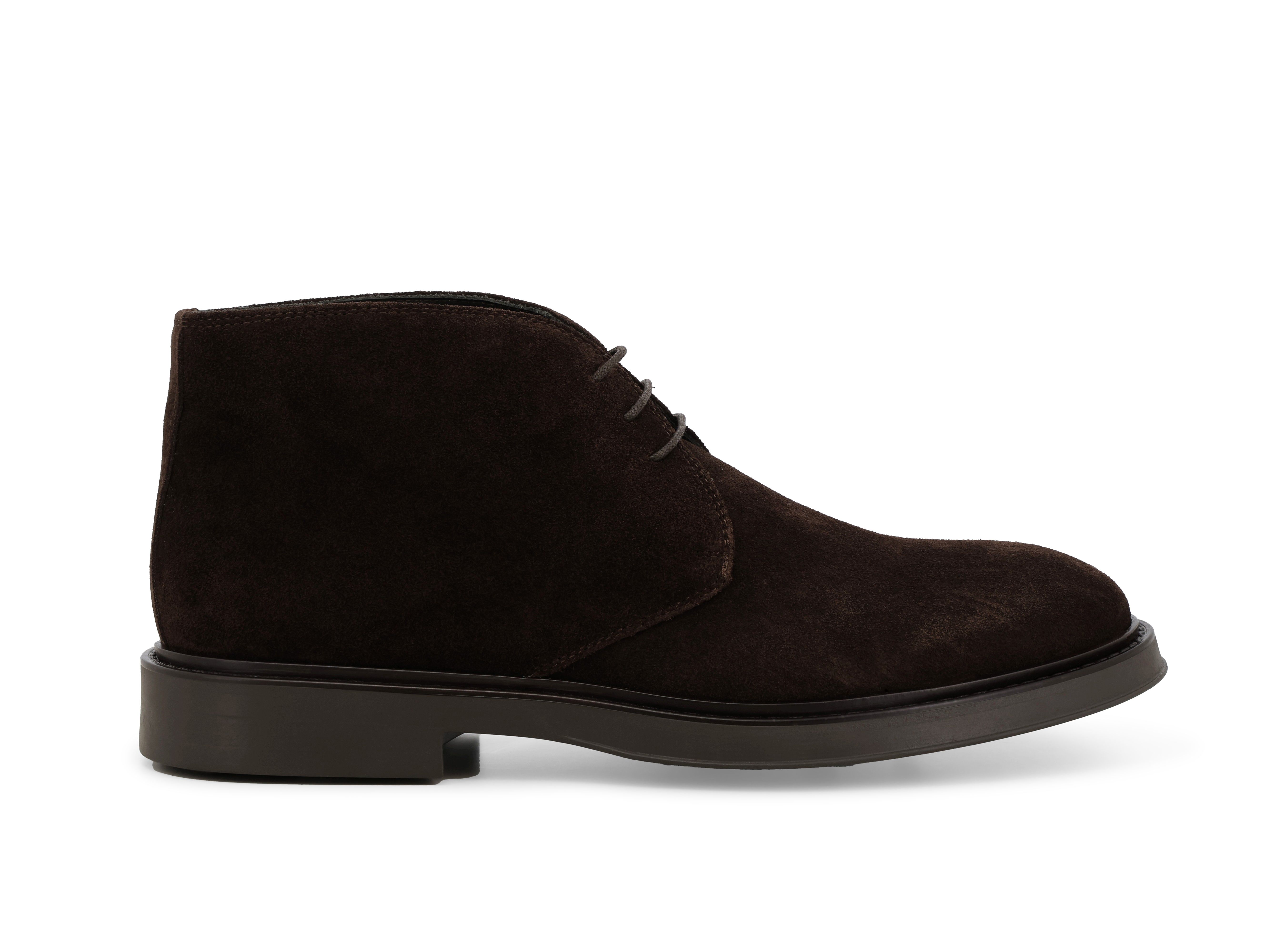 Stivaletto uomo allacciato in camoscio marrone u24650q