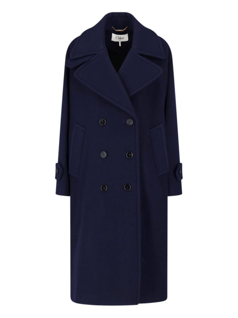 Chloé - Cappotto doppiopetto in lana vergine