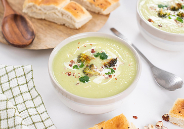 Broccoli stem cream soup