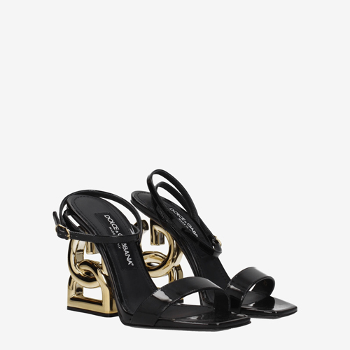 Dolce&Gabbana Sandals Women Patent Leather Black