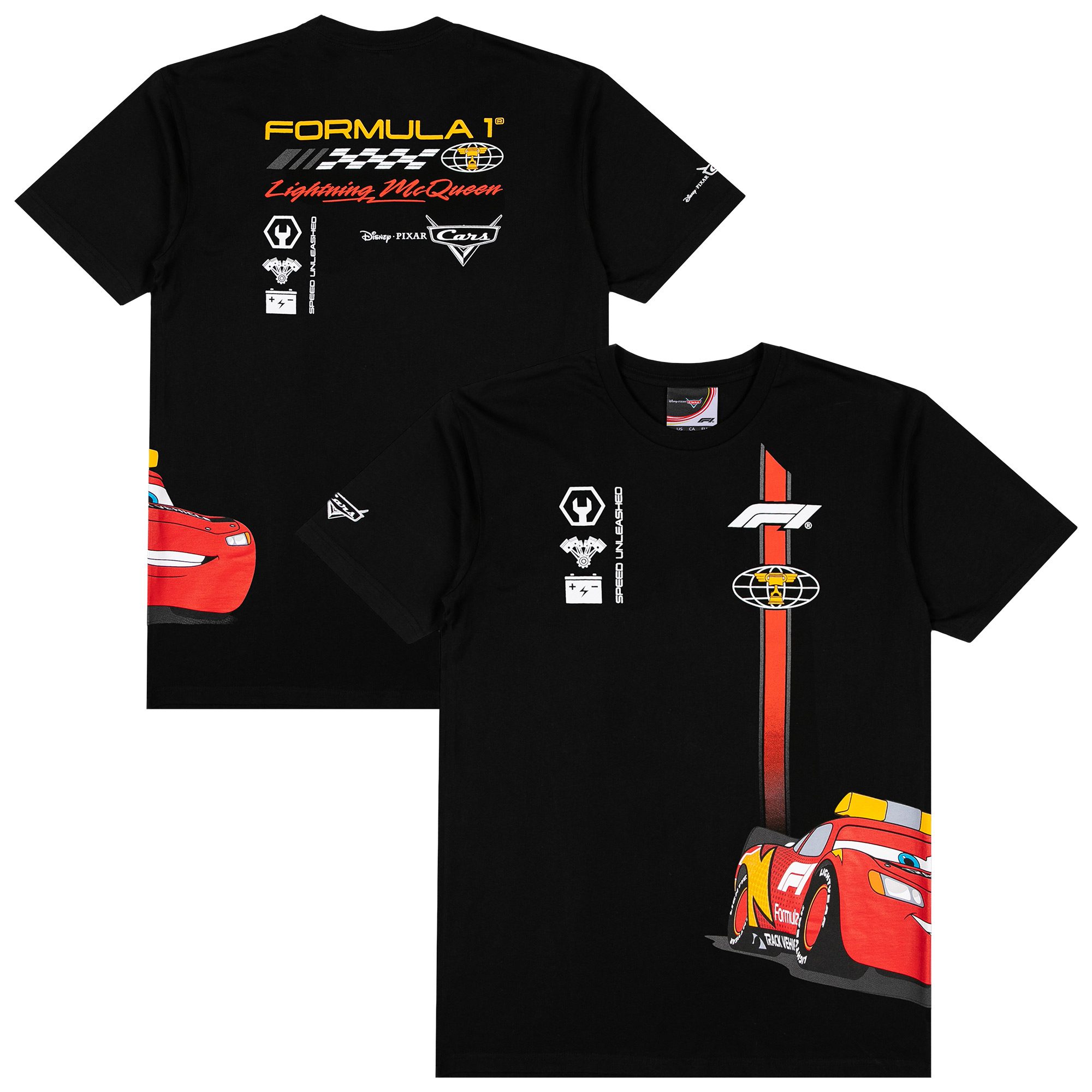 Formula 1 X Disney Monza 2026 Cars Lightning McQueen T-Shirt - Nera - Unisex
