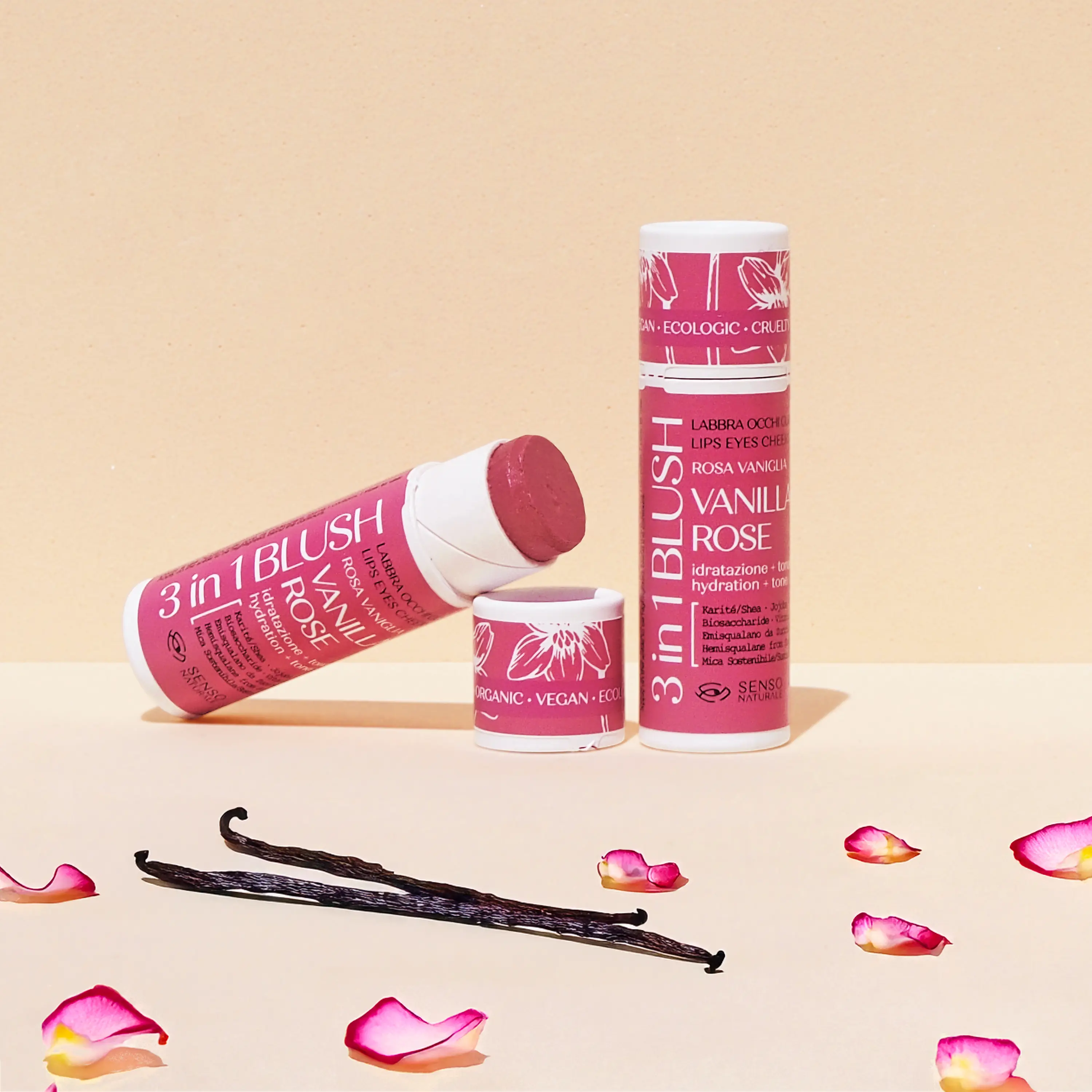 Image of Blush Viso VANILLA ROSE – Colore Tenue e Naturale [Stick]