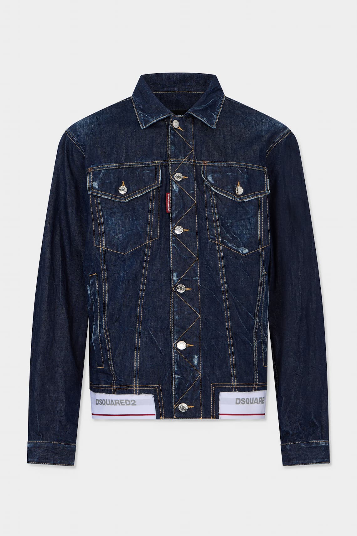 Dsquared2 Tape Dark Aviator Oversized Jean Jacket
