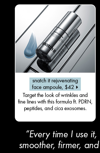 point of view snatch it rejuvenating face ampoule serum with pdrn and peptides