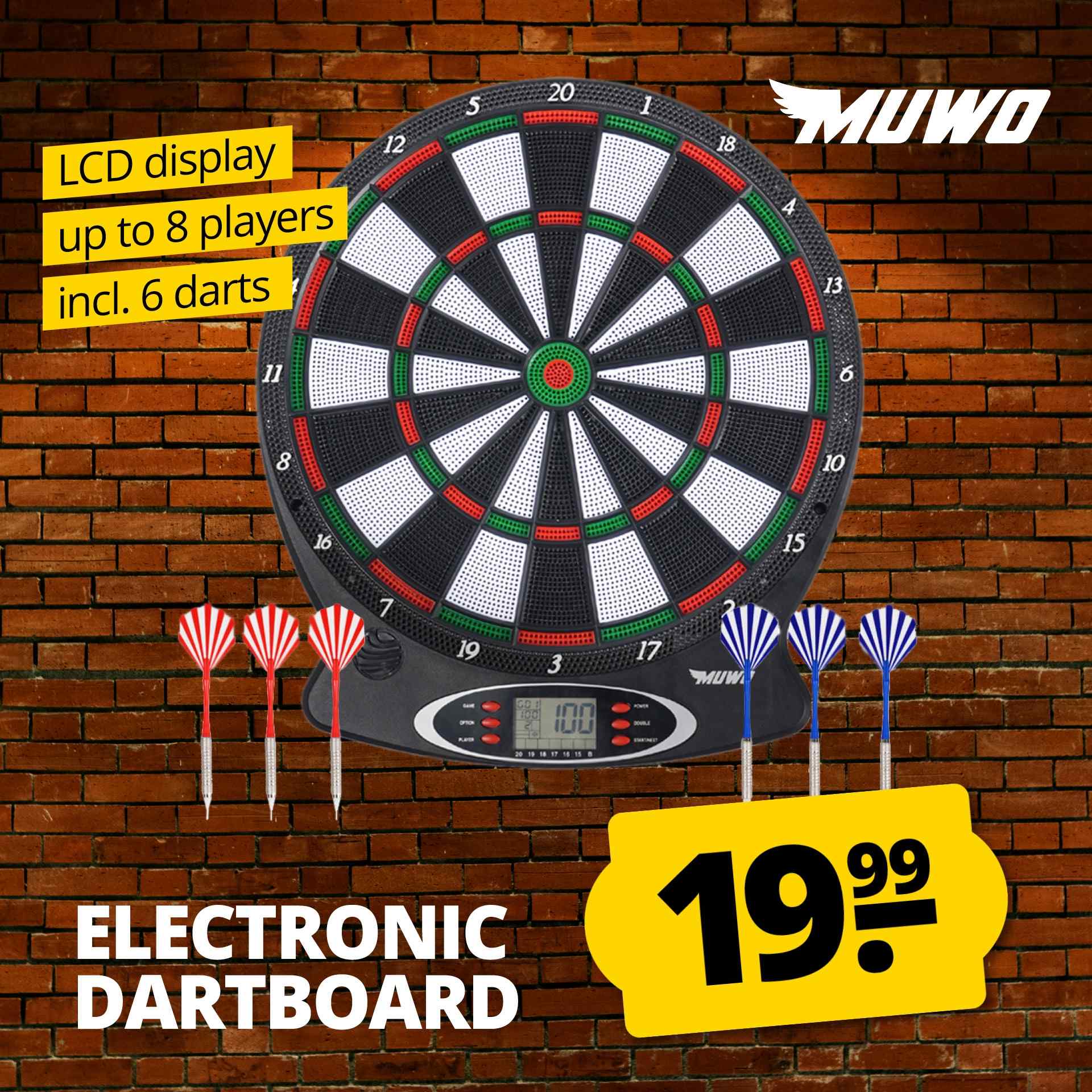 muwo bersaglio elettronico bullseye con accessori