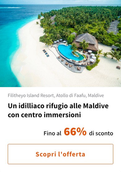 Un idilliaco rifugio alle Maldive con centro immersioni