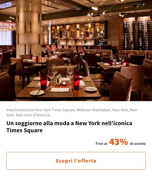 Un soggiorno alla moda a New York nell'iconica Times Square